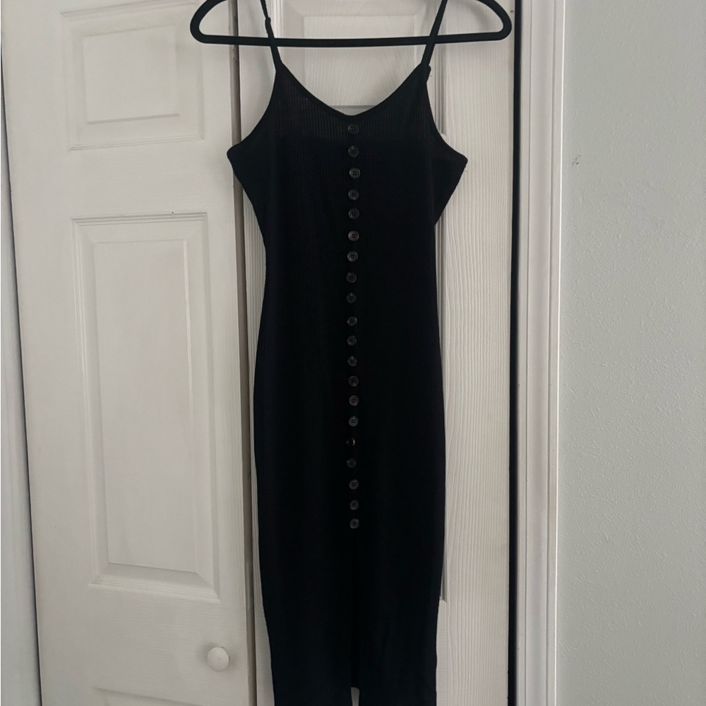 Black Button-Down Dress